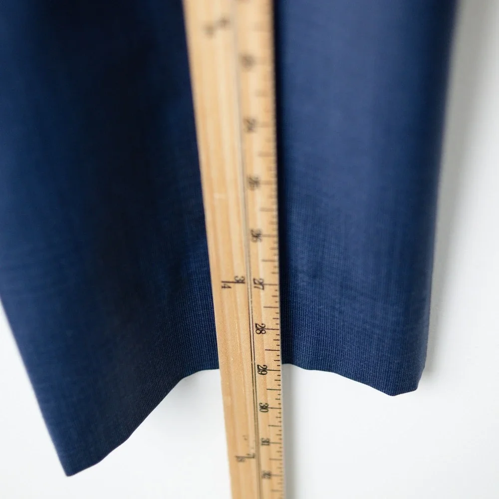 Ermenegildo Zegna Milano Wool Dress Pants Mens 36x29 Blue Flat Italy Luxury